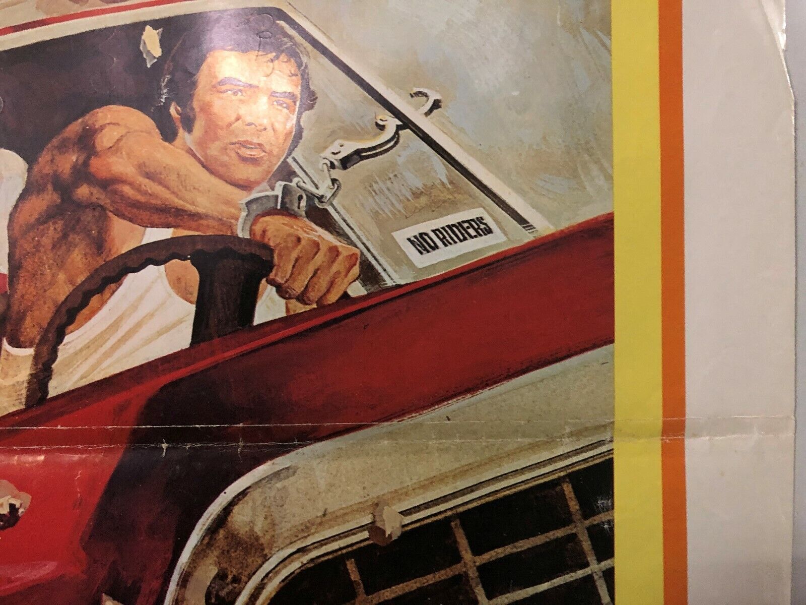 White Lightning United Artists 1973 Folded Fine/Very Fine. 27x41 Burt Reynolds