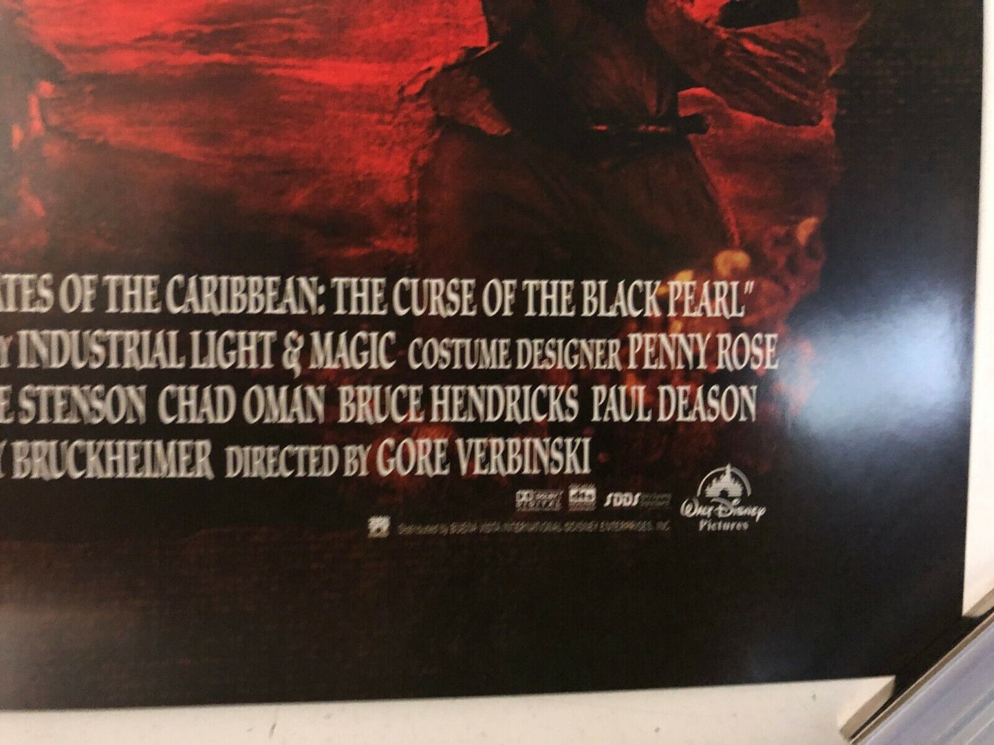 "Pirates Of The Caribbean" Cast Group Original Theater Promo Poster 2003