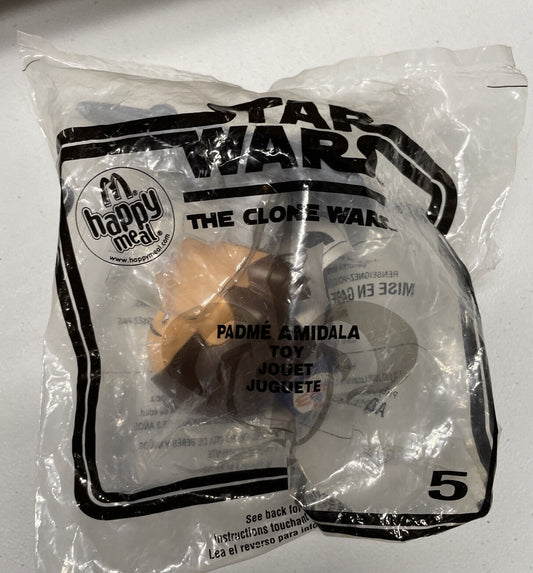 2008 MCDONALD'S HAPPY MEAL STAR WARS THE CLONE WARS TOYS #5 PADME AMIDALA NIP!! 