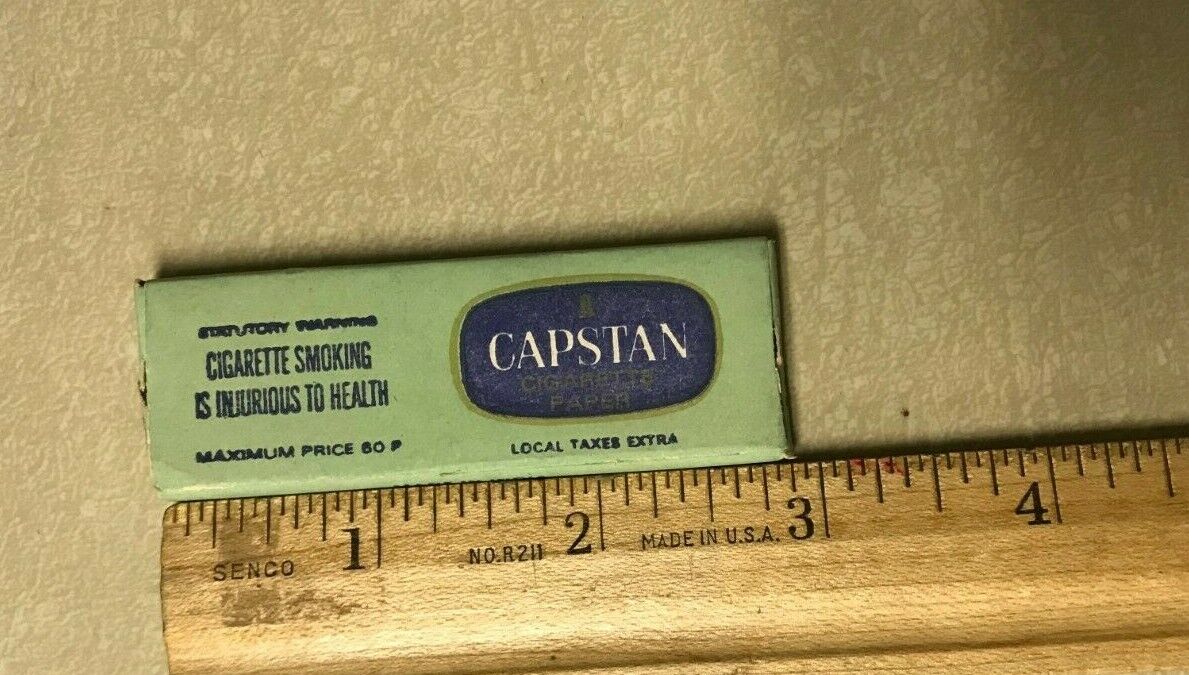 CAPSTAN MADE IN INDIA Single Booklet Cigarette Rolling Papers Vintage Original