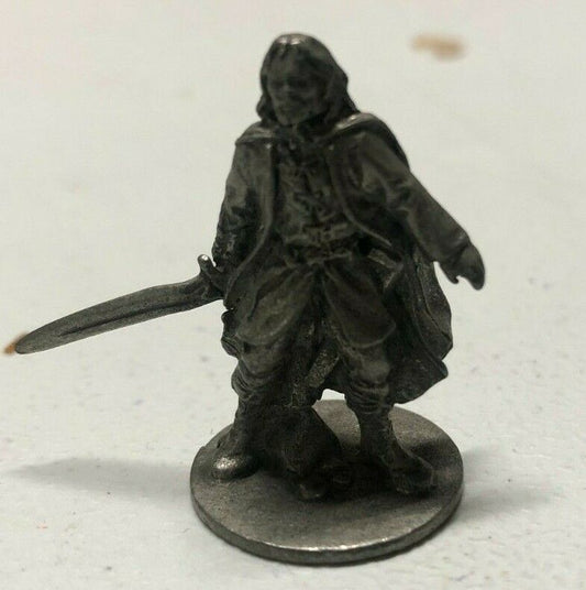 VINTAGE Tiny Statue Figurine Of Medeval Knight With Sword Fantasy Battle 