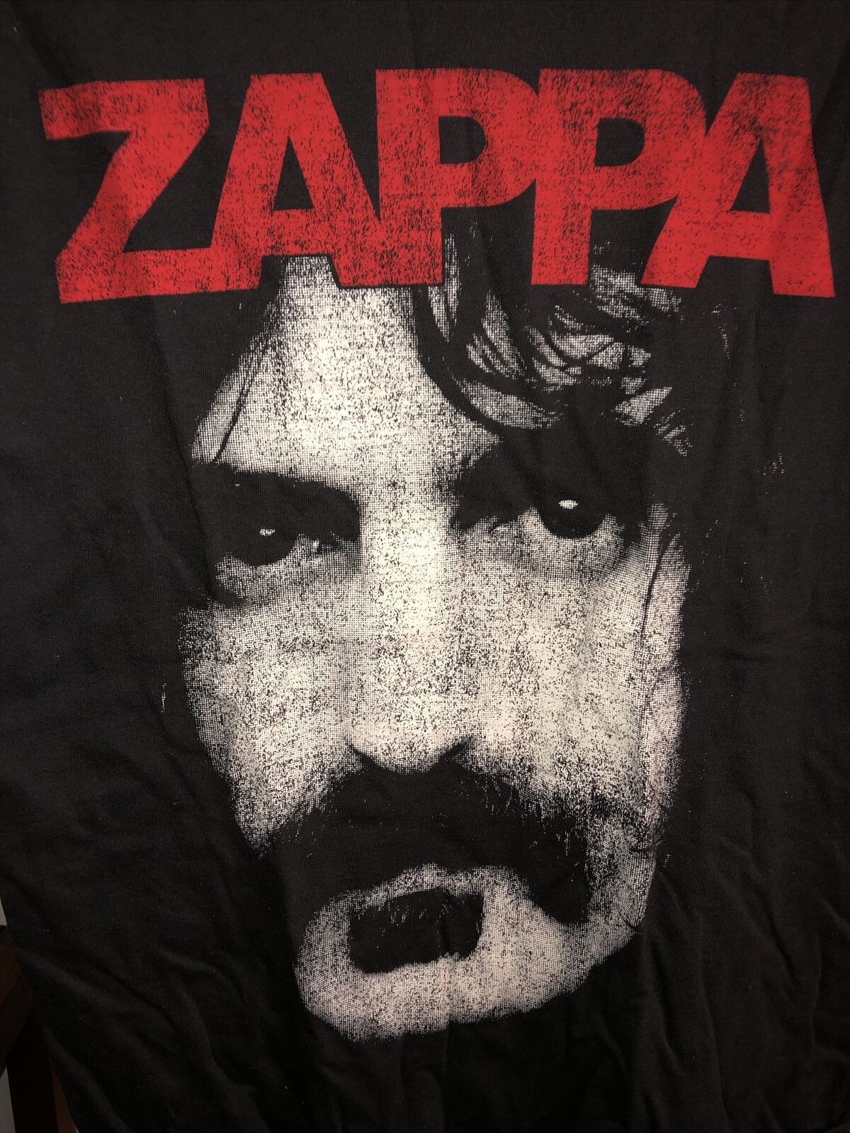 Vintage T Shirt - Zappa Red And Black Bay island Brand Size S Concert Merch