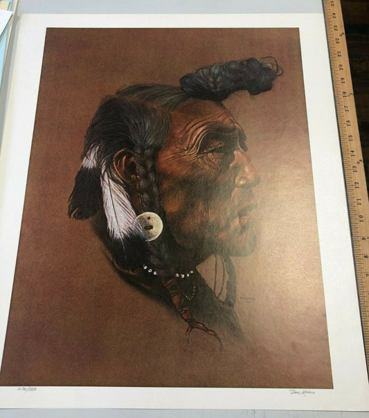 Don Marco - Native American Man Profile Iconic Signed & Numbered Chief US