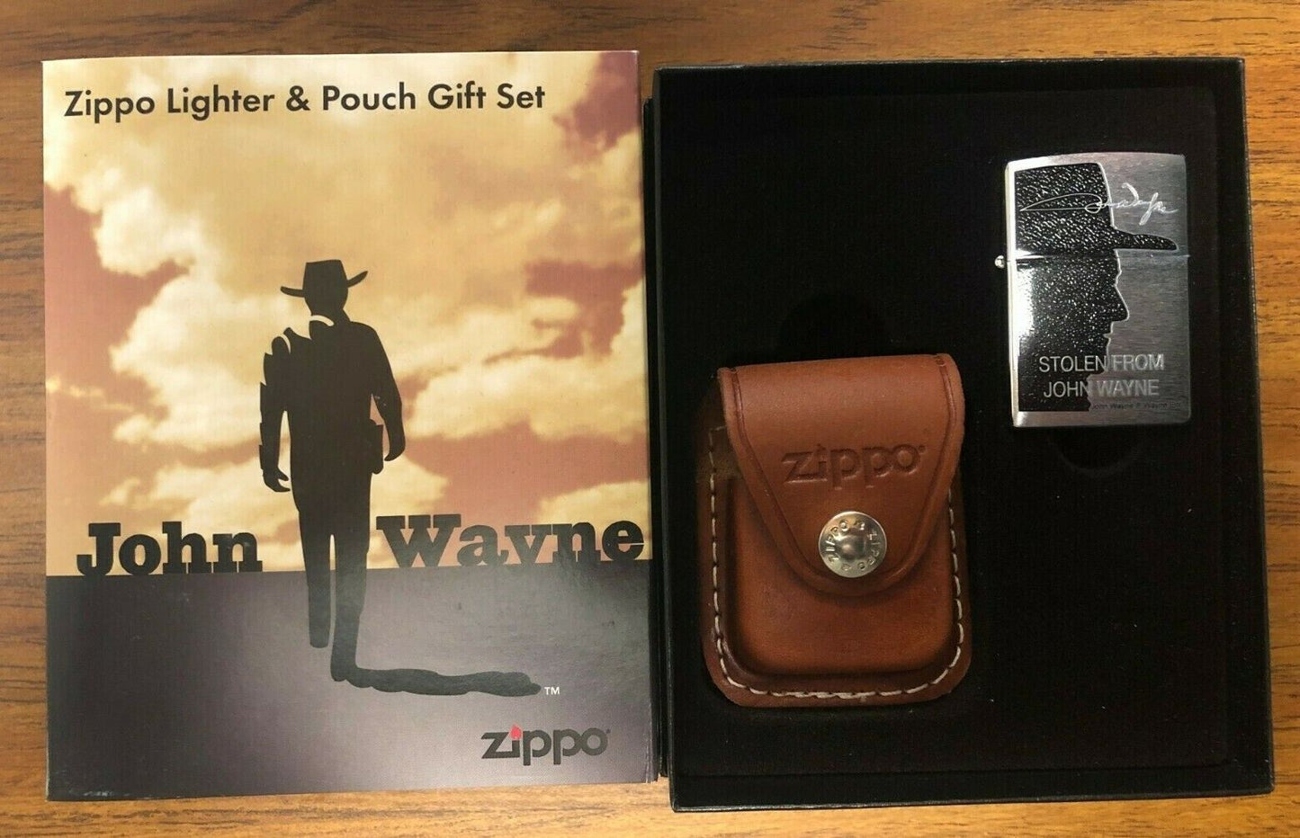 Zippo Lighter & Pouch Set - Stolen From John Wayne - Limited Edition - # 24209