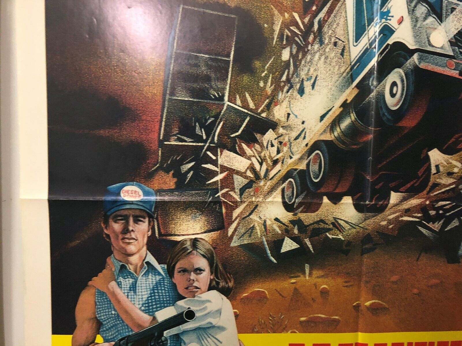 White Line Fever (Columbia, 1975). One Sheet (27" X 41") Style B. Action