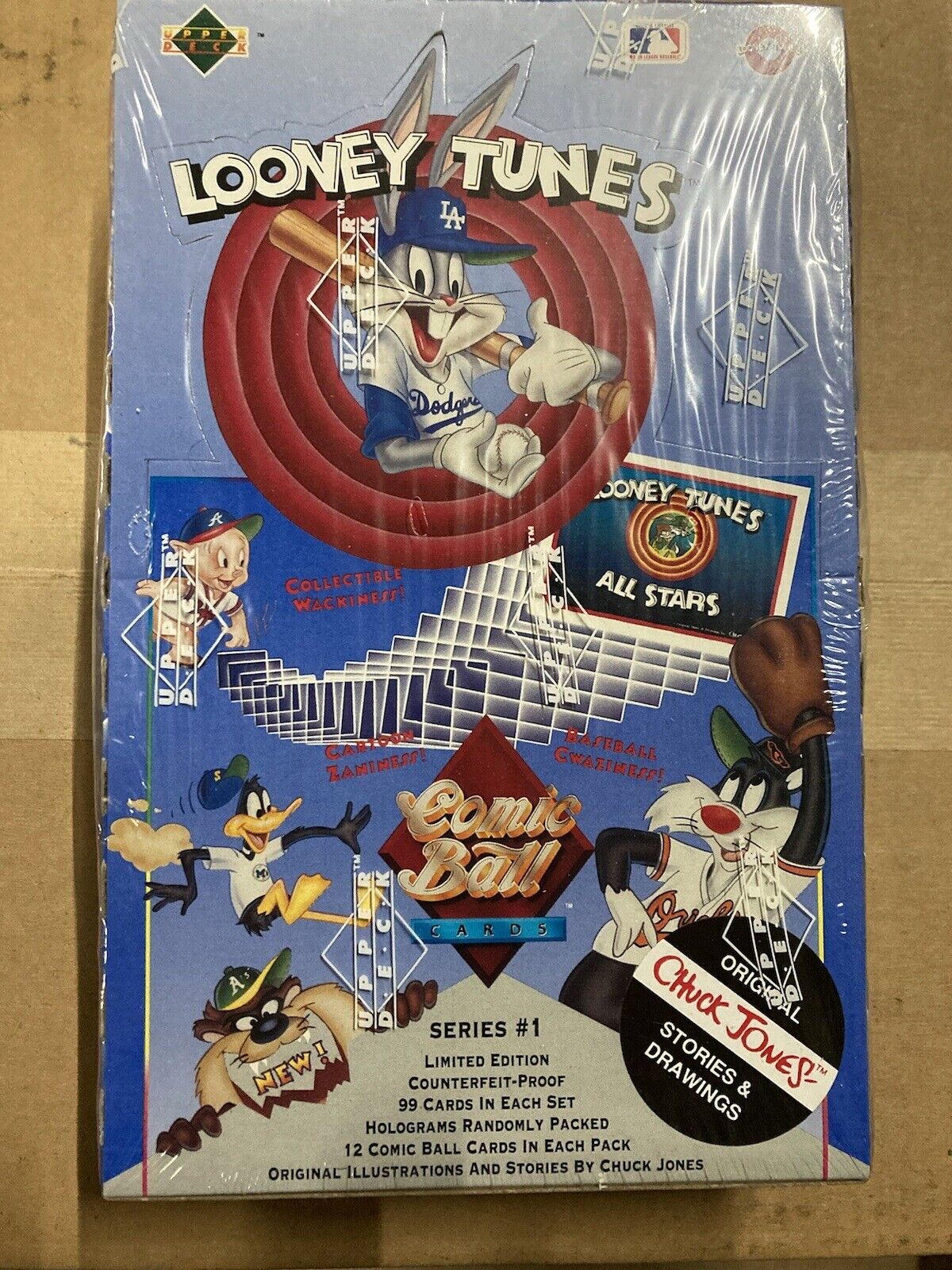 1990 UPPER DECK LOONEY TUNES COMIC BALL SERIES 1 FACTORY SEALED BOX - 36 PACKS 