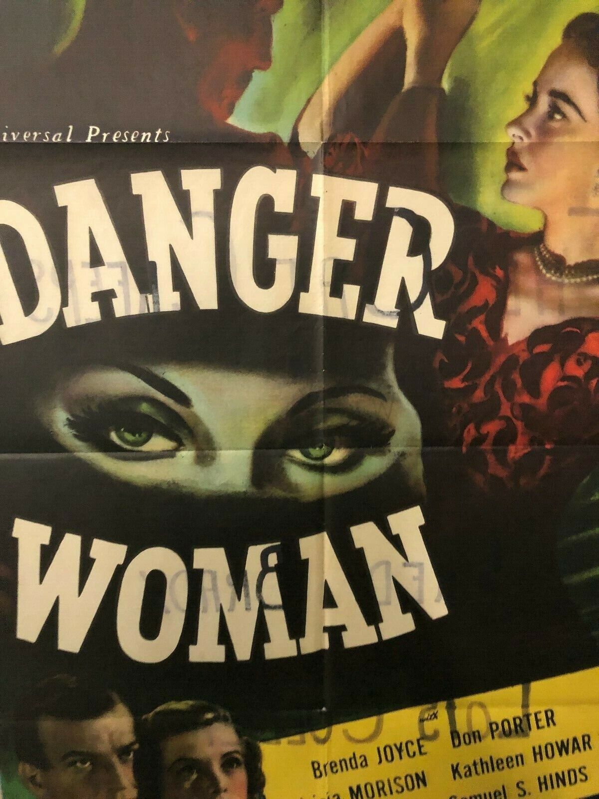 Danger Woman Universal 1946 One Sheet 27" X 41" Drama Vintage Poster