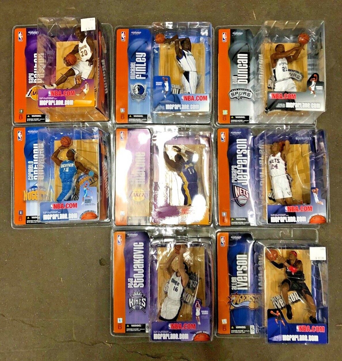 61 FIGURE LOT McFarlane NBA Series 1-9 Nearly Every Figure Basketball VHTF 