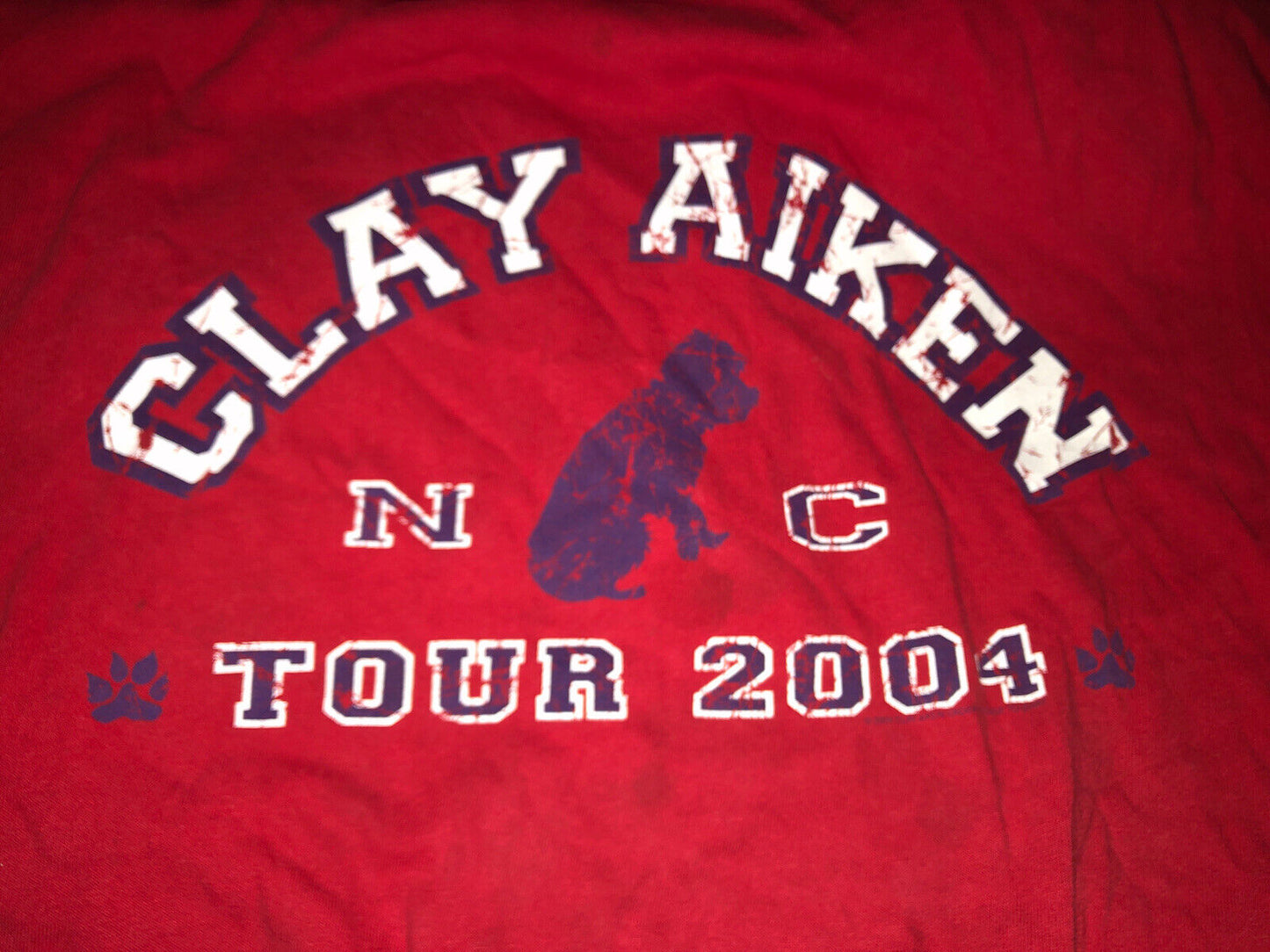 Vintage T Shirt - Stay Aiken NC Dog Tour 2004 M&O Size XL Red Concert Band