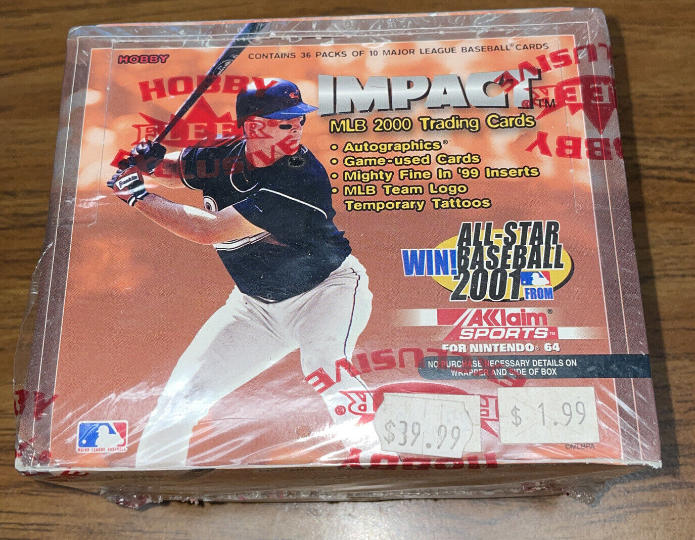 2000 Fleer Skybox - Impact Baseball Hobby Box Factory 36 Pack Autographics rare 