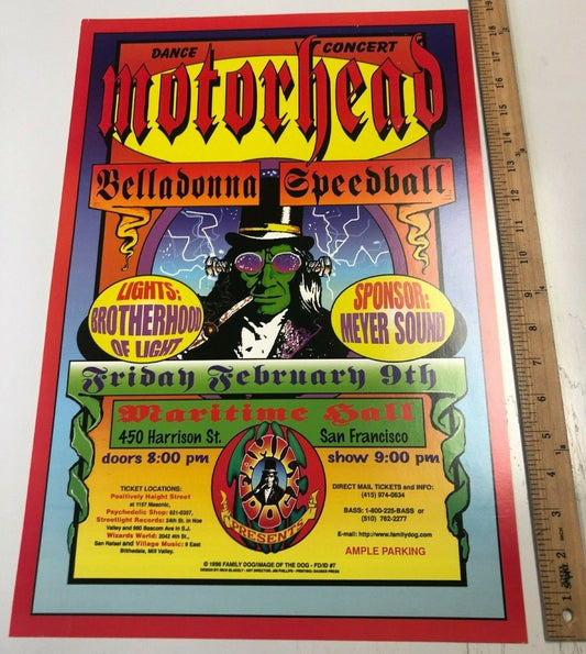 1996 Family Dog - Motorhead W/ Belladonna & Speedball Dance Concert Lemmy 