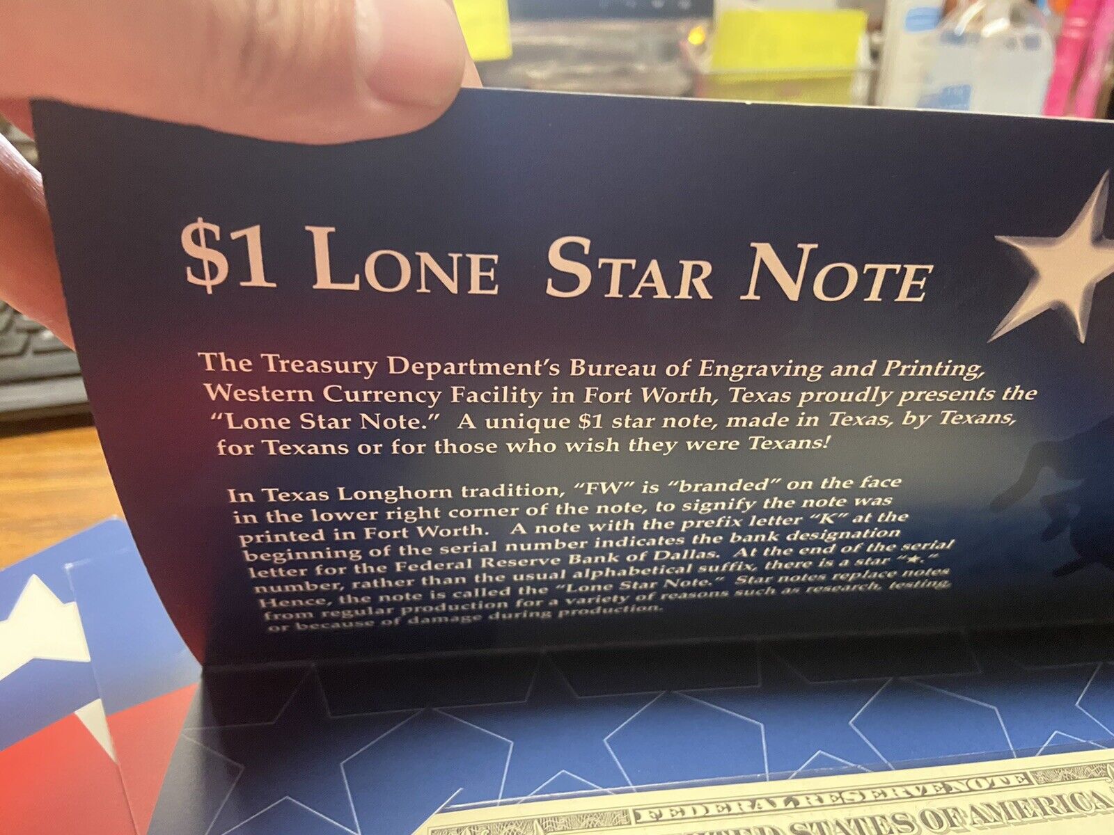 10 Sequential ** STAR ** NOTES. TEXAS $1 LONE STAR NOTES K03898101 - 10