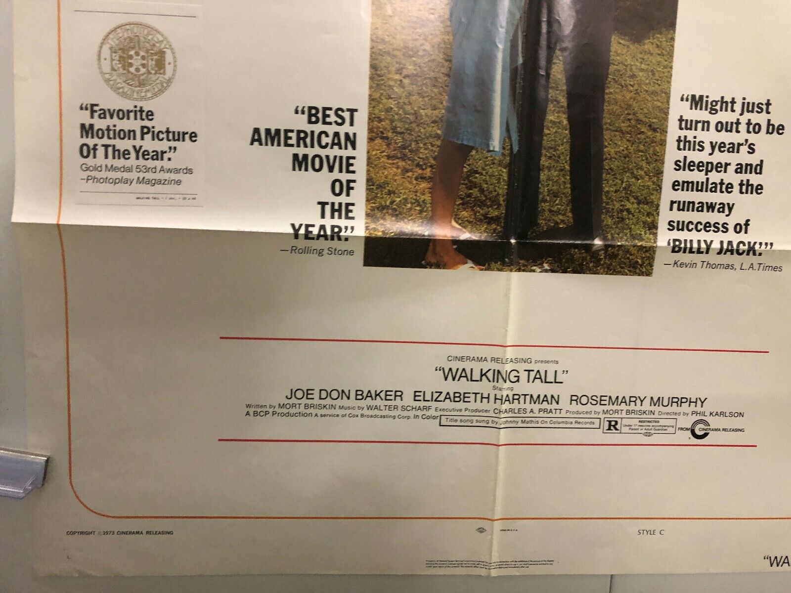 Walking Tall (Cinerama Releasing, 1973). One Sheet (27" X 41"). Style C.