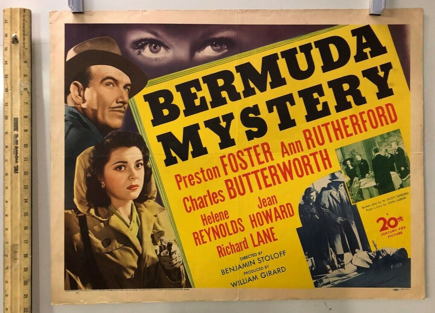 Bermuda Mystery (20th Century Fox, 1944). Half Sheet (22" X 28"). Mystery