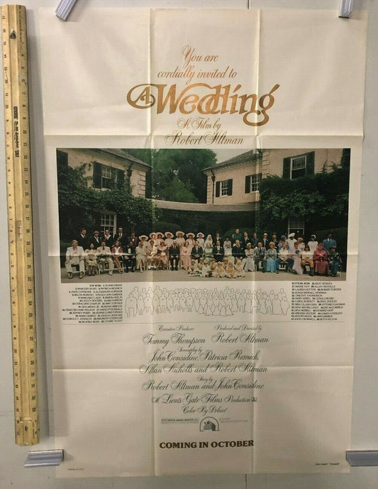 A Wedding 20th Century Fox 1978 One Sheet 27" X 41" Original Poster Comedy