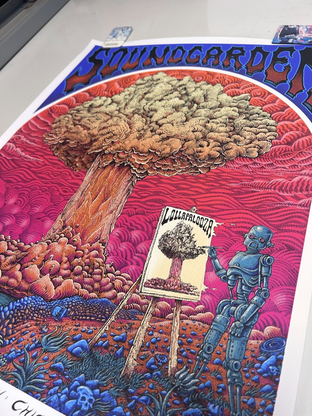 EMEK - 2010 - Soundgarden Concert Poster For Lollapalooza In Chicago IL Unsigned