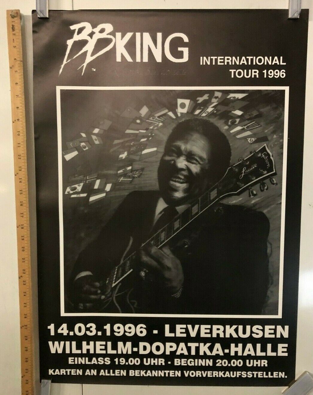 B.B. King International Tour 1996 Leverkusen Wilhelm-Dopatka-Halle Blues Poster