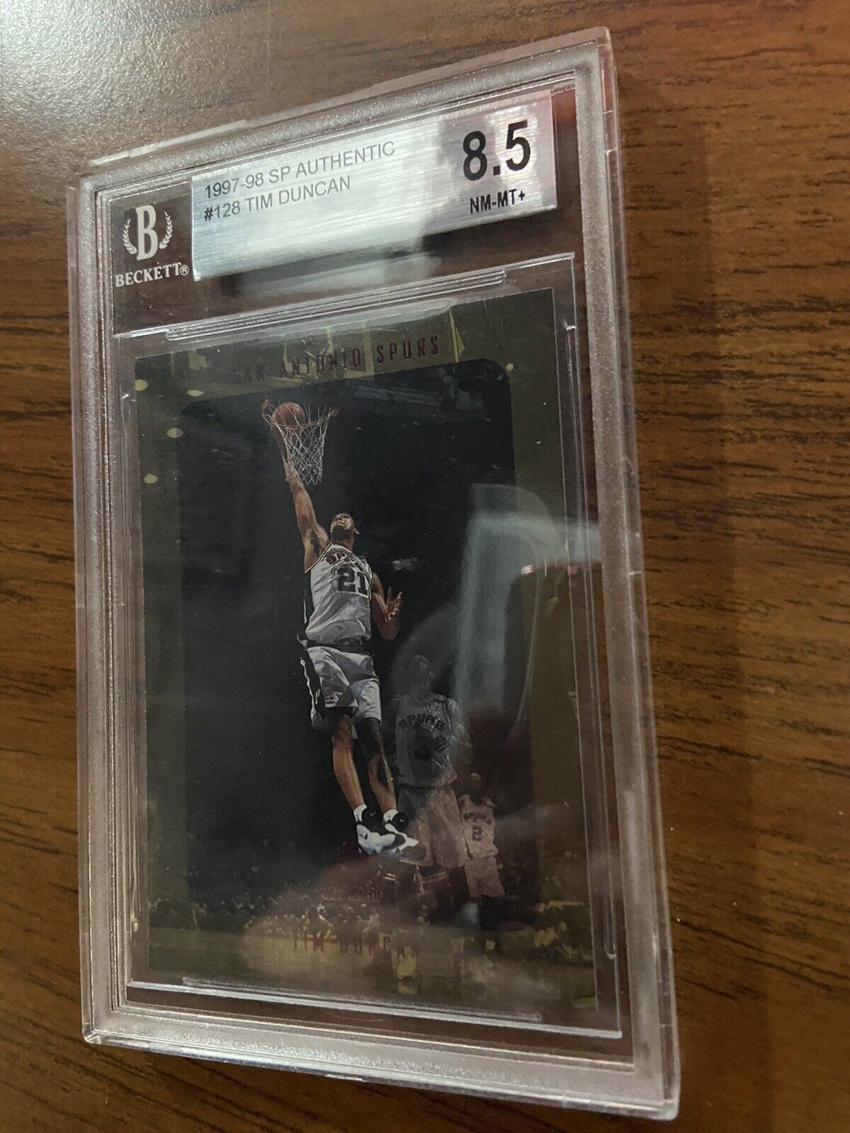 1997 SP Authentic Tim Duncan Rookie Card #128 BGS 8.5 (9.5 Center) - NICE 🔥🔥🔥