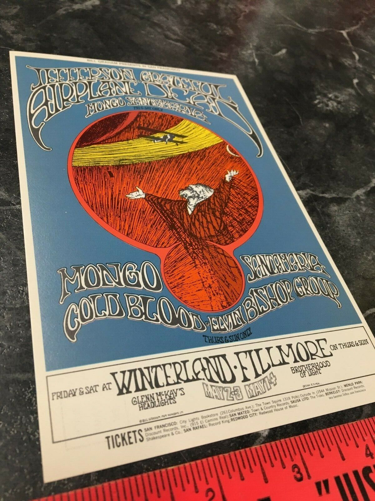 Bill Graham BG 171 Grateful Dead Jefferson Fillmore/Winterland 69 Postcard MINT 