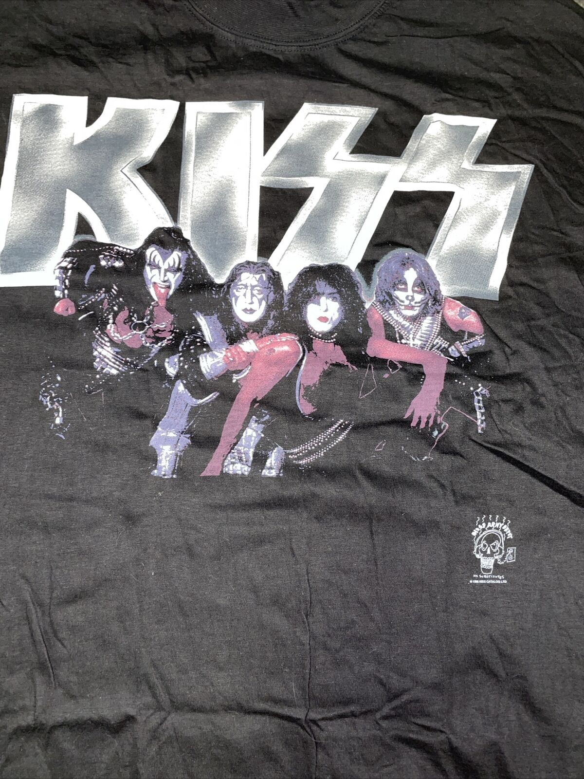 Vintage Rock T Shirt- Kiss Band Merchandise Concert Silver 1996 South west XL