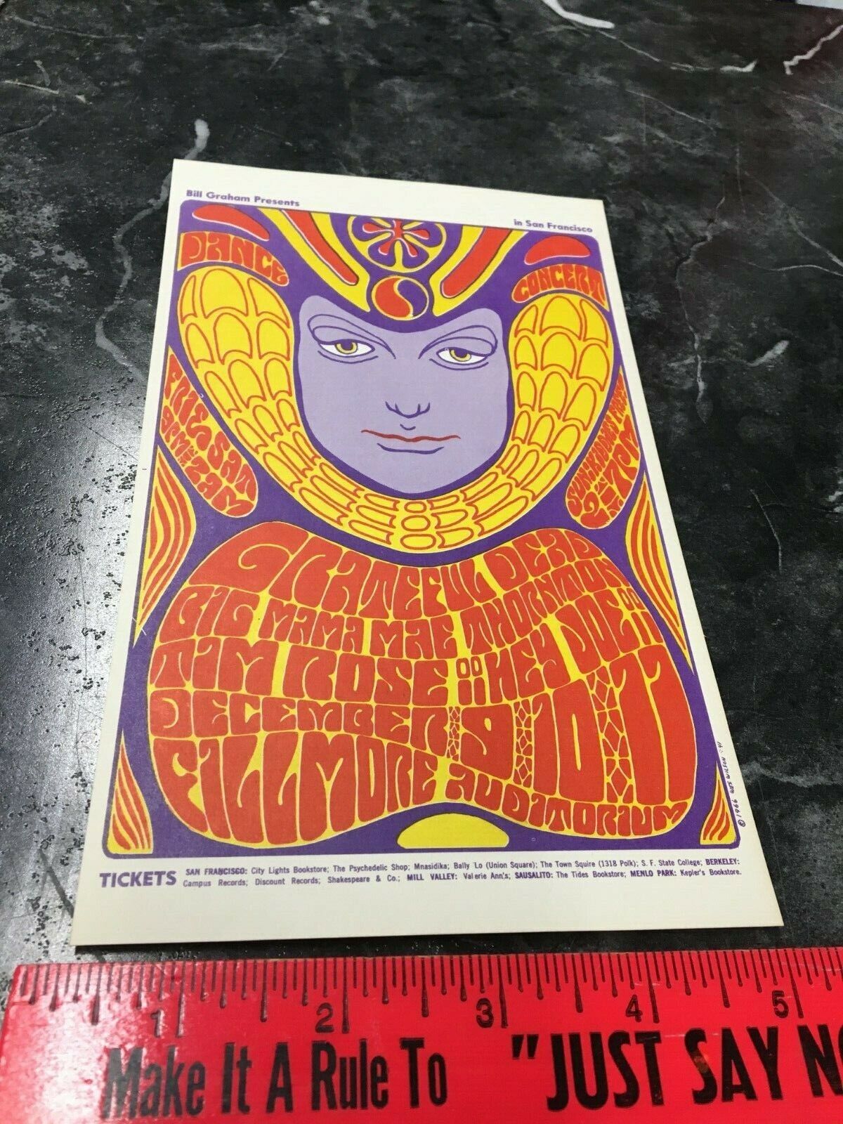 Bill Graham Postcard BG 41 Grateful Dead Big Mama Thornton 1966 Dec 9 Wilson