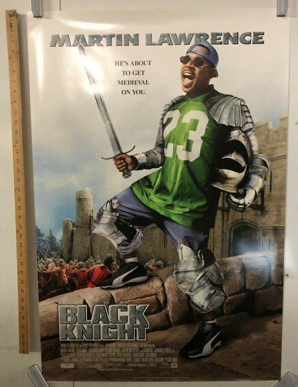 Black Knight Original Promo Poster One Sheet 27x40 Martin Lawrence Comedy 2001