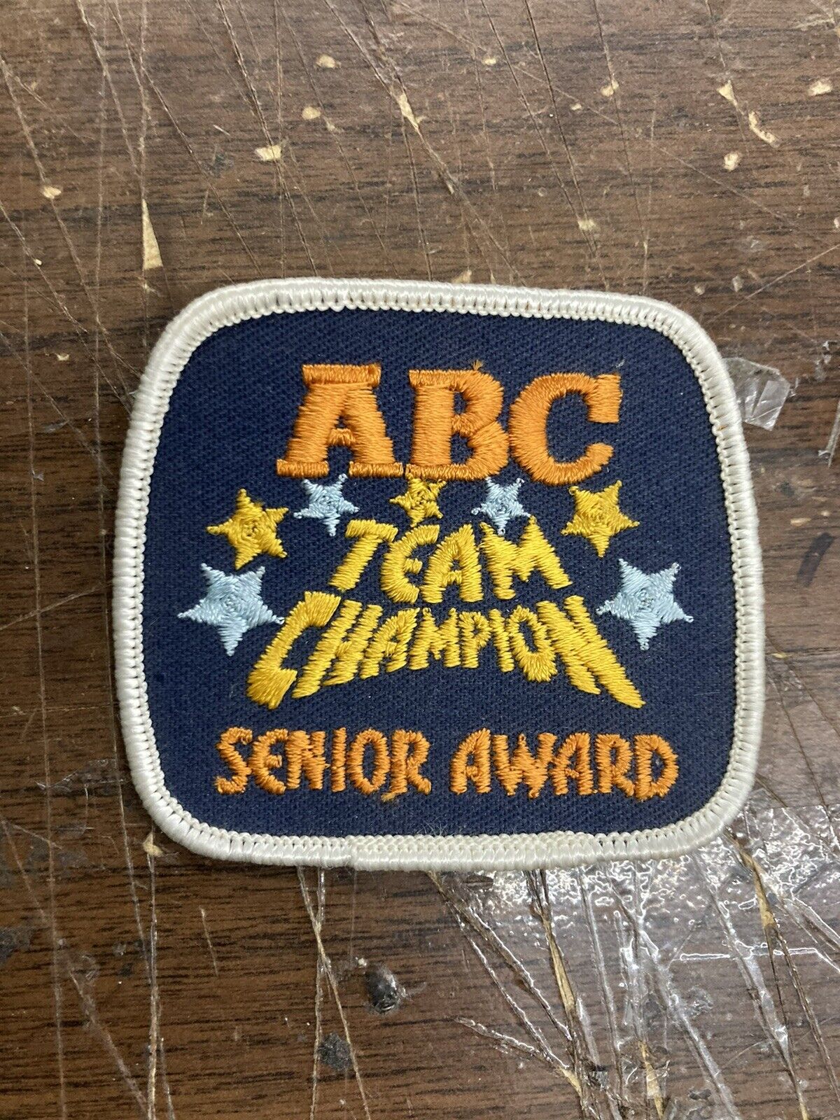 Vtg ABC Team Champion Senior Award Embroidered Patch American Bowling Associatio