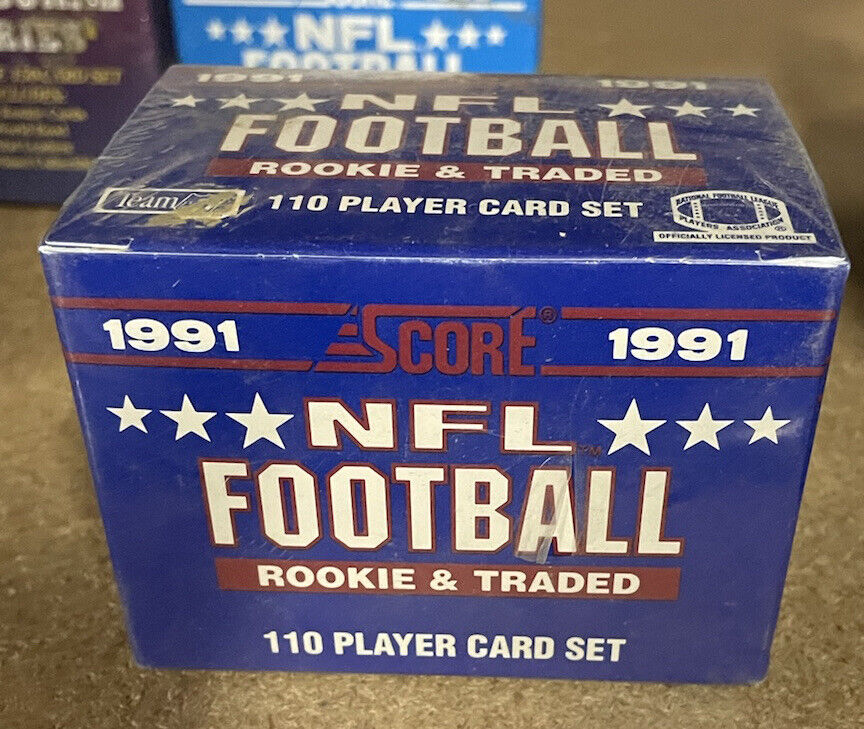 1991 SCORE FACTORY SEALED NFL FOOTBALL ROOKIE & TRADED 110 CARD BOX SET