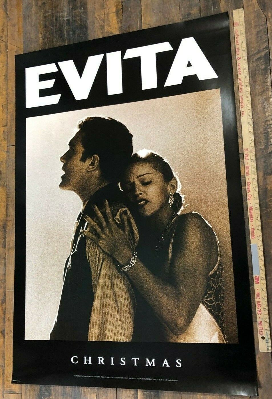 Evita (Buena Vista, 1996). One Sheet (27" X 40") Advance. DS Poster Classic 