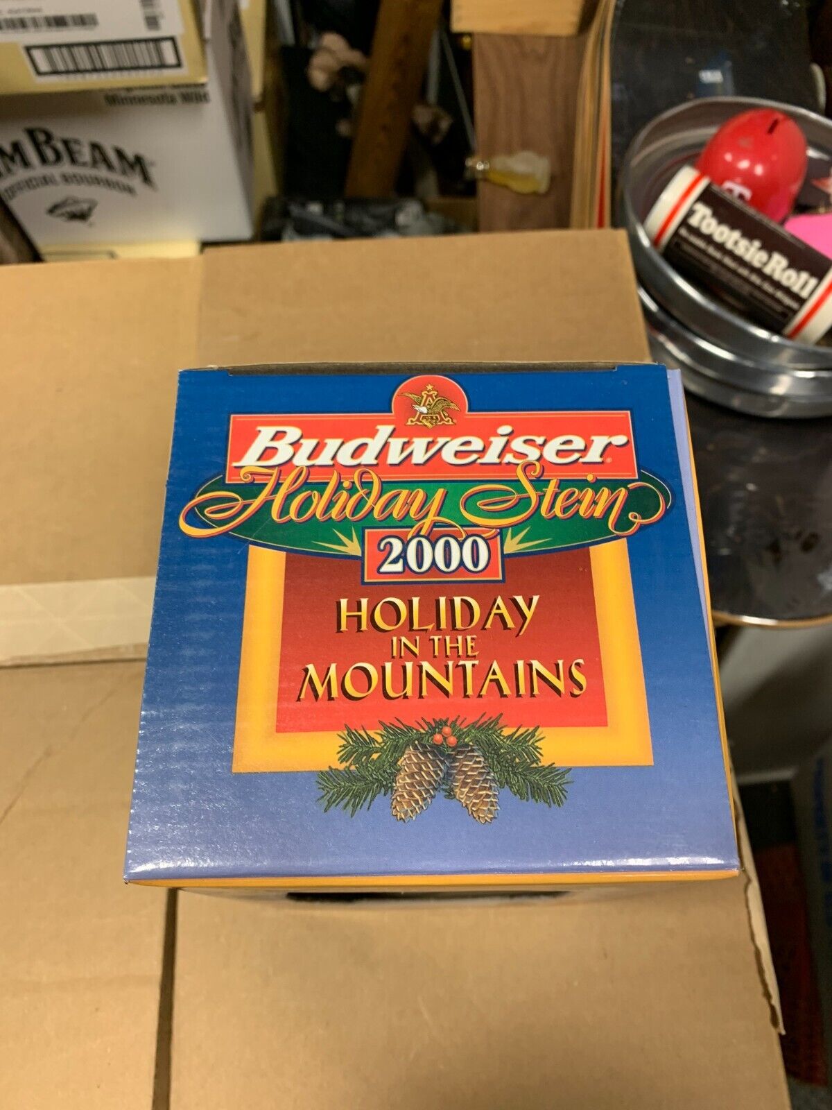 Budweiser 2000 Holiday Stein Y2K "Holiday In The Mountains" New In Box XMAS