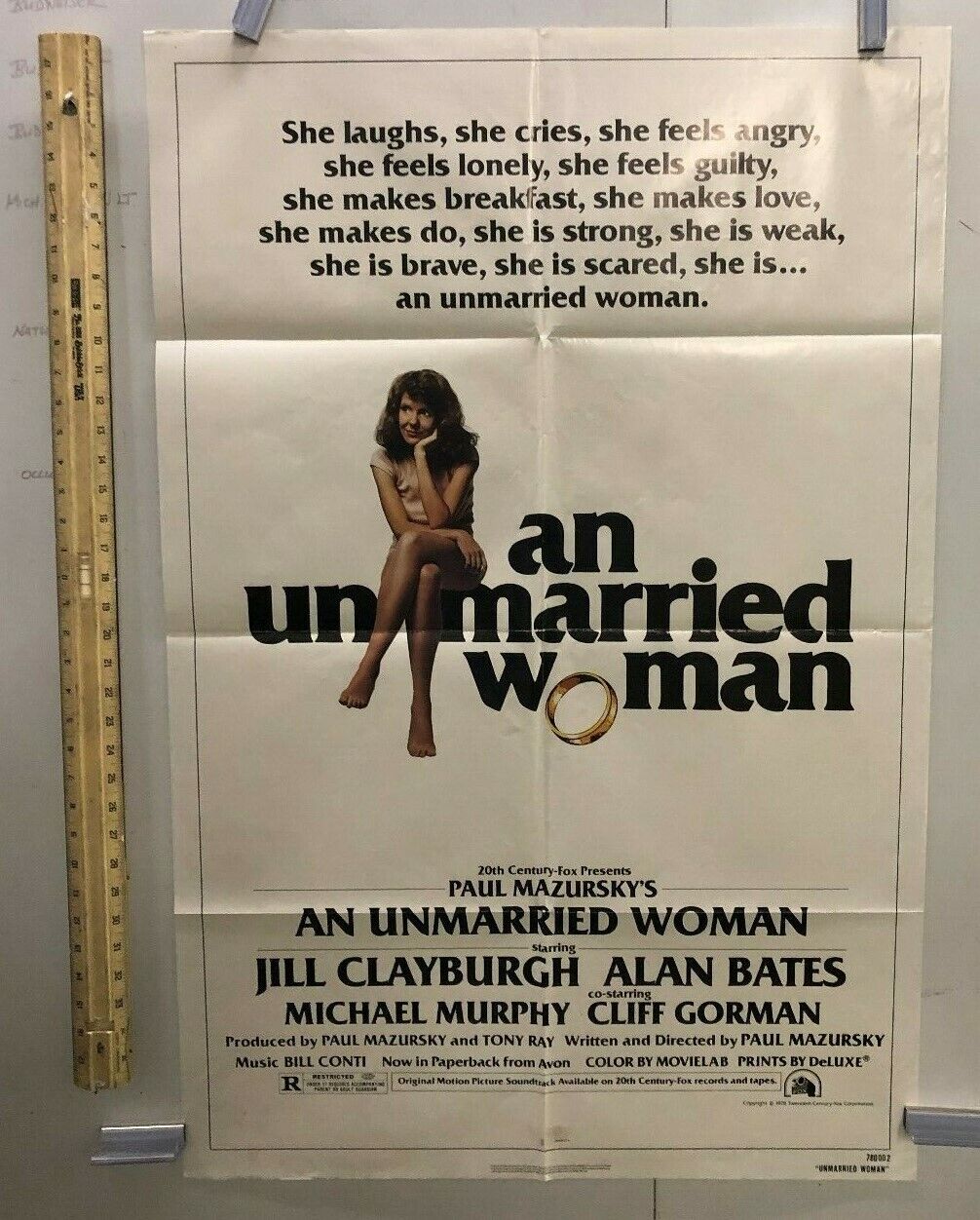 An Unmarried Woman (20th Century Fox, 1978). One Sheet (27" X 41"). Drama