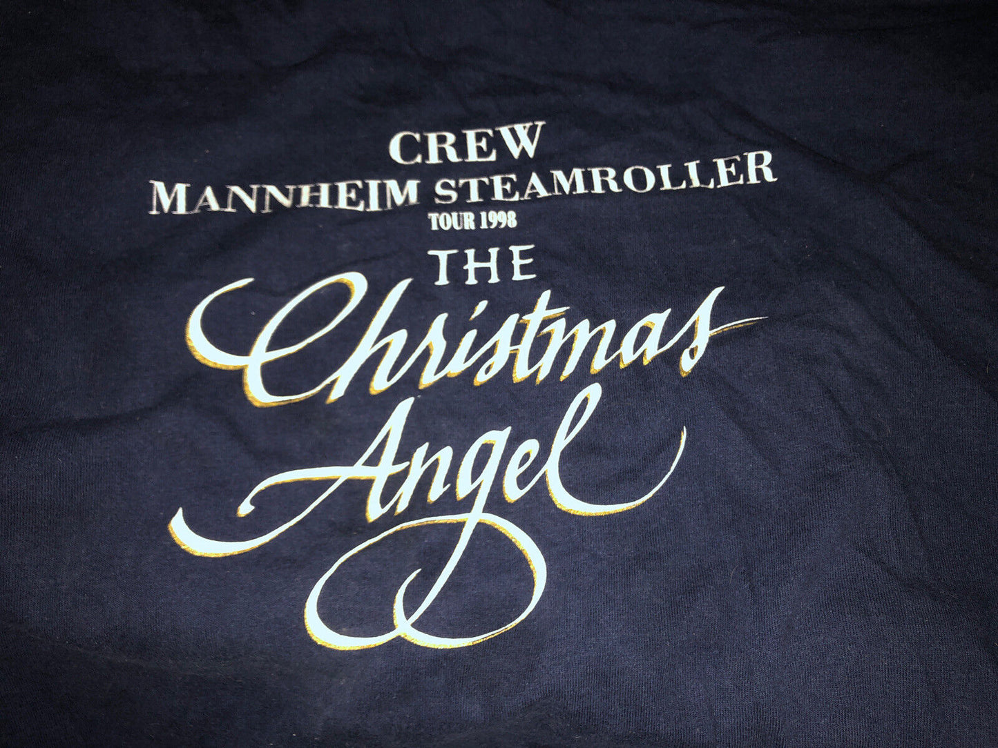 Vintage T Shirt - Mannheim Steamroller The Christmas Angel Blue Size XL