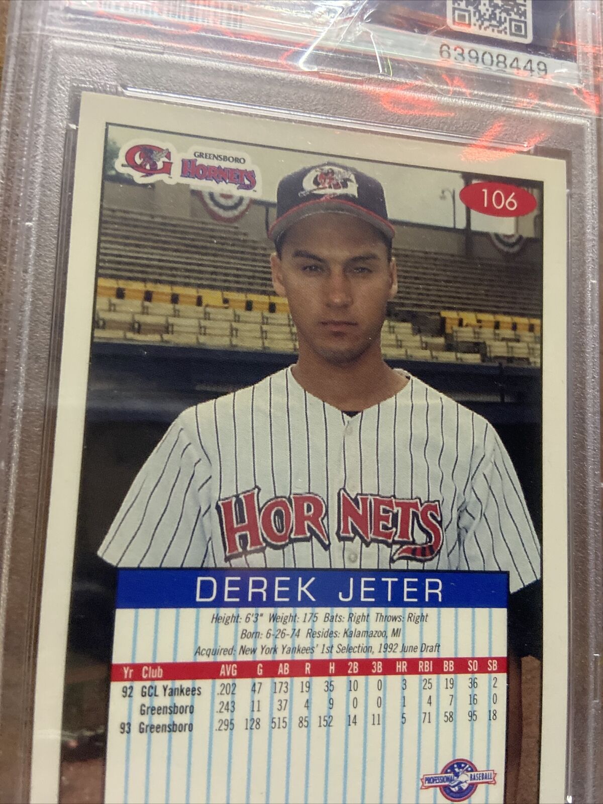 1993 Fleer Excel Derek Jeter PSA 7 Auto 10 Autograph RC Rookie New York Yankees 