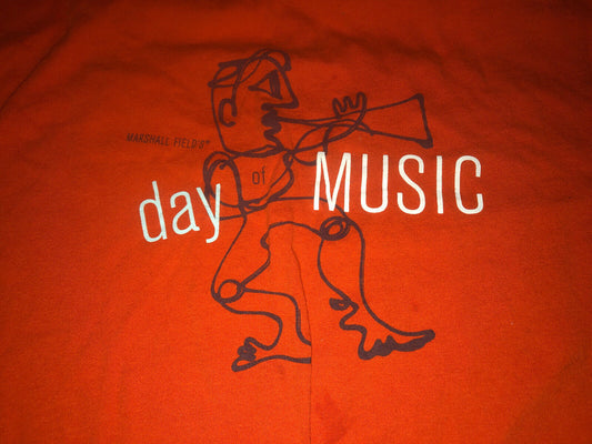 Vintage T Shirt - Marshall Fields Day Of Music Rock N Roll Tour Orange Size XL