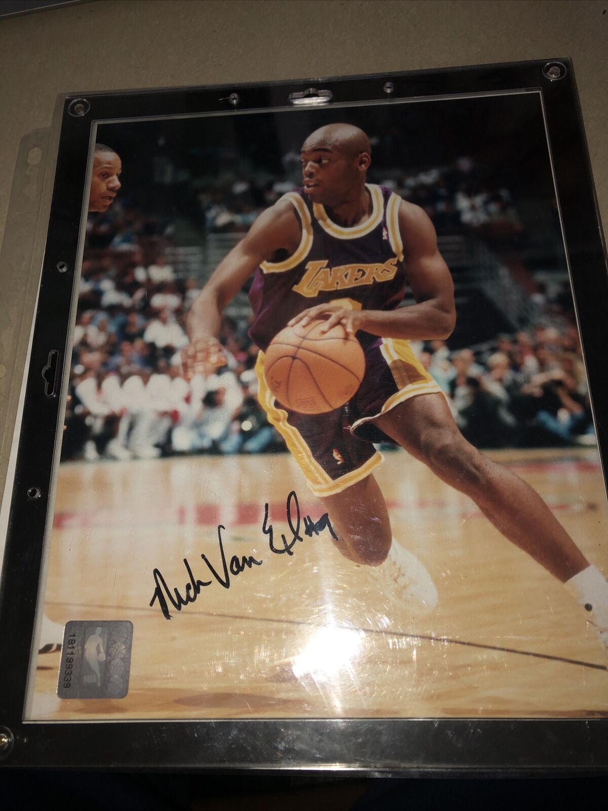 EDDIE JONES & Nick Van Exel AUTOGRAPHED 8 X10 PHOTO LOS ANGELES LAKERS