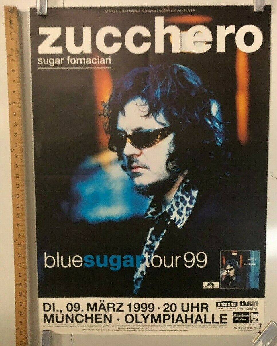 Zucchero Blue Sugar Tour 1999 Poster In Munchen @ Olympiahalle Classic Rock