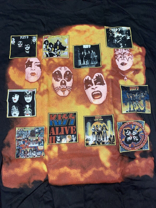 Vintage Rock T Shirt- Kiss Band Merchandise Concert Cronies 1999 Size L Albums