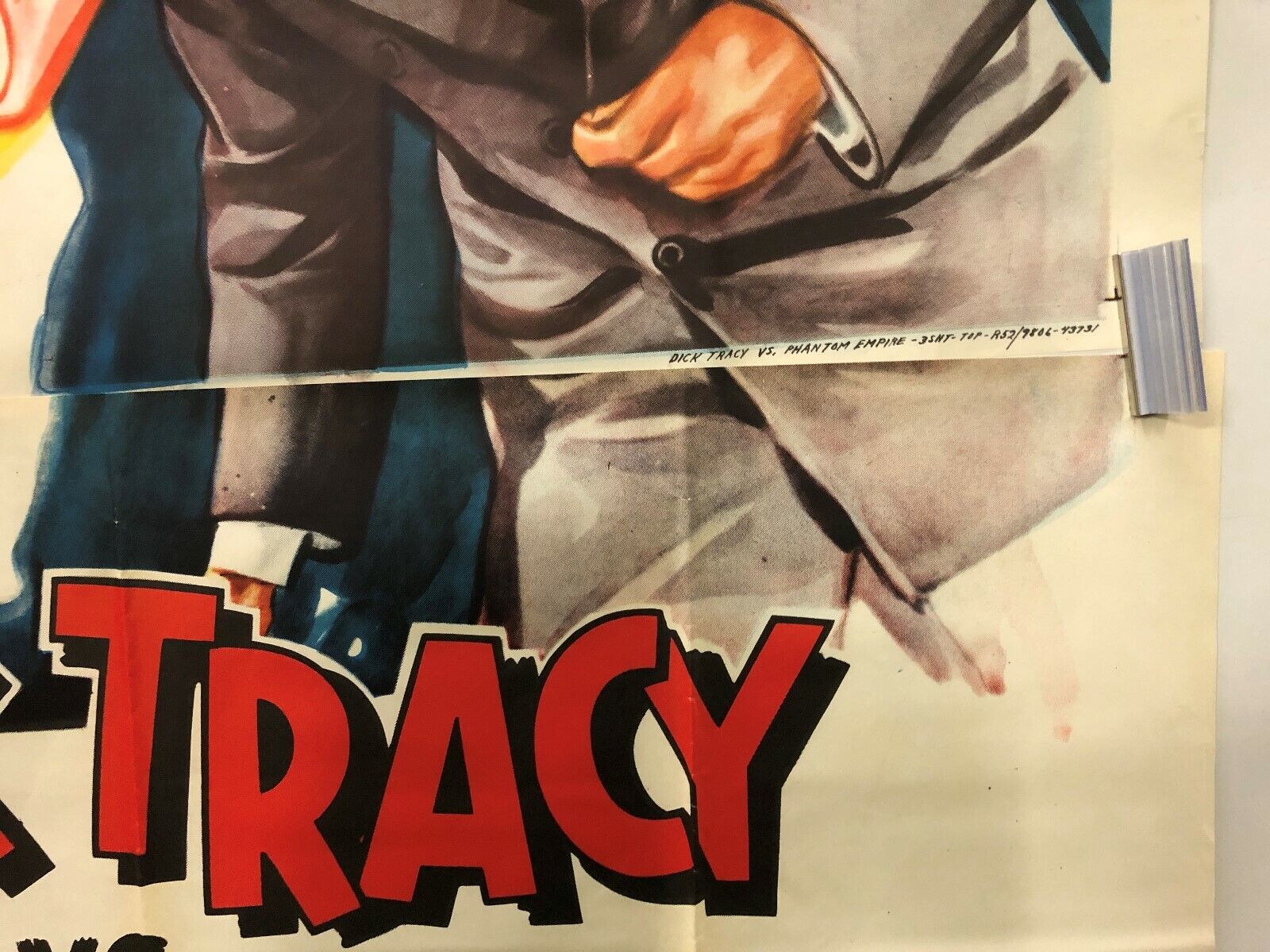 Dick Tracy vs.Phantom Empire Poster (Republic,1952).  Original Poster