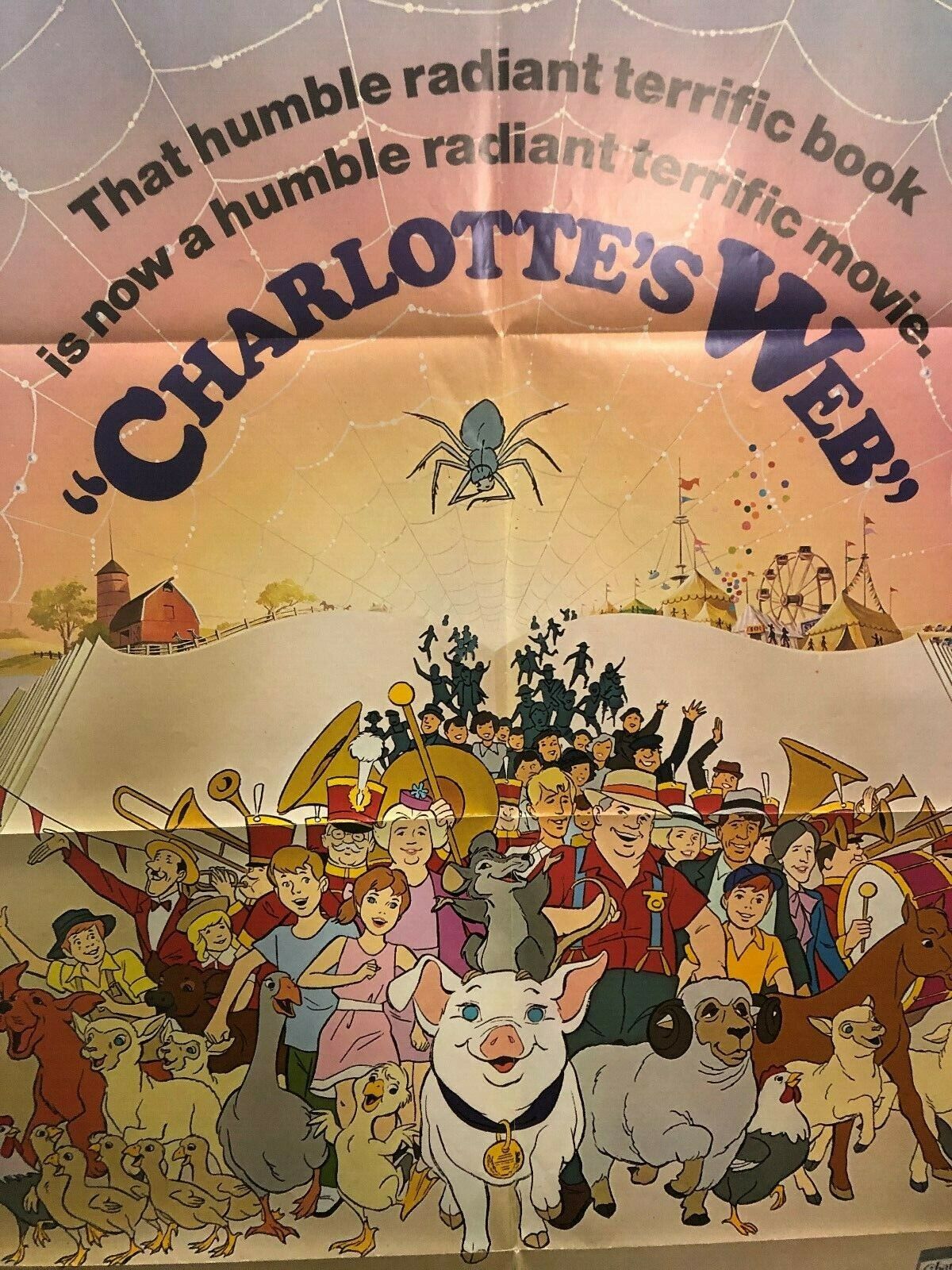 Charlotte's Web (Paramount, 1973). One Sheet (27" X 41"). Animation Poster