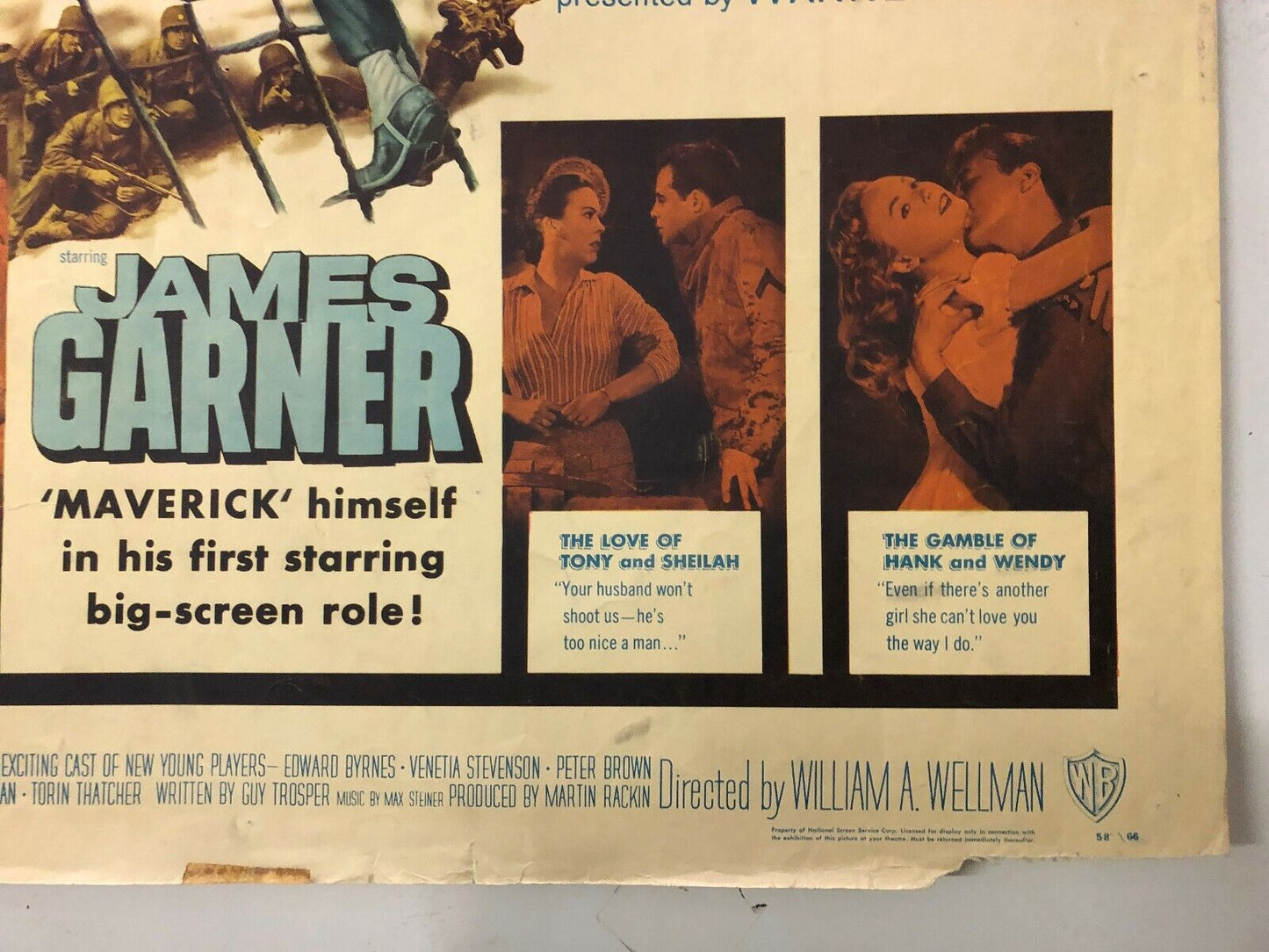 Darby's Rangers (Warner Brothers, 1958). Half Sheet (22" X 28"). War. Poster