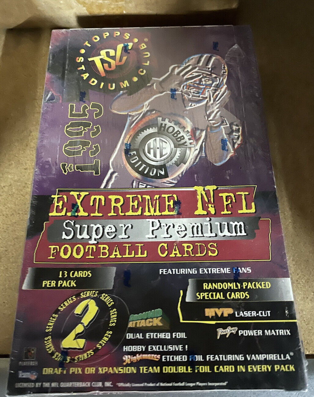 1995 Topps Stadium Club Extreme Series 2 Football Factory Sealed Box RARE VGT