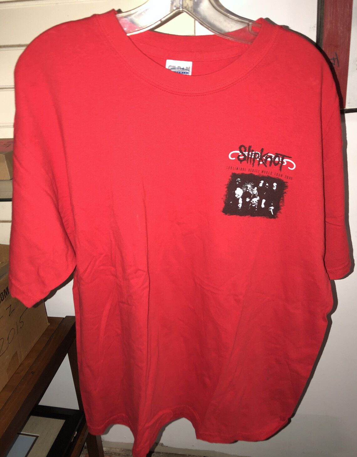 Vintage T Shirt - Slipknot Subliminal Verses World Tour 2005 Size XL Red Comcert