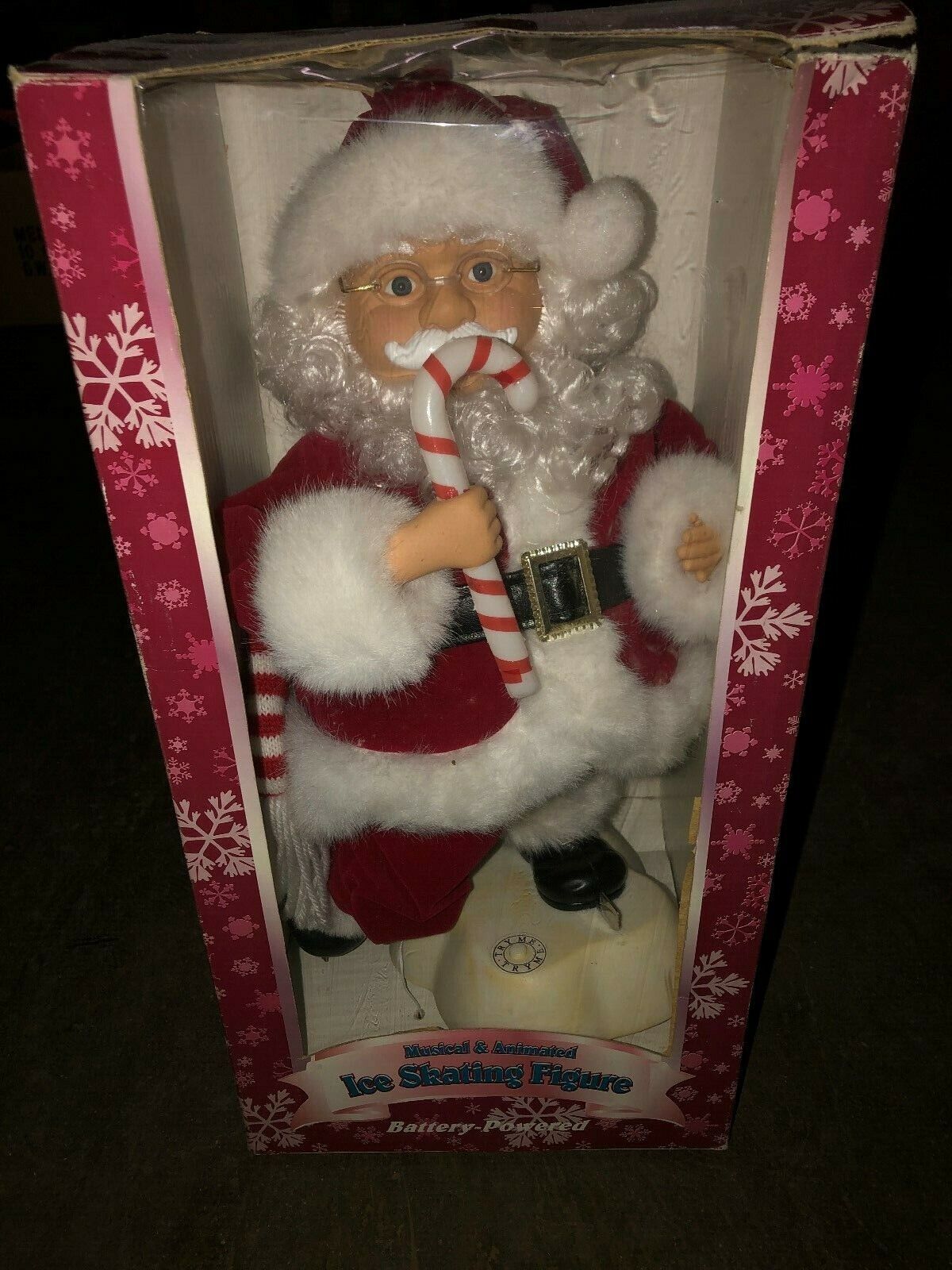 Christmas International Ice skating Figure Santa animated and Musical Rare Mint 