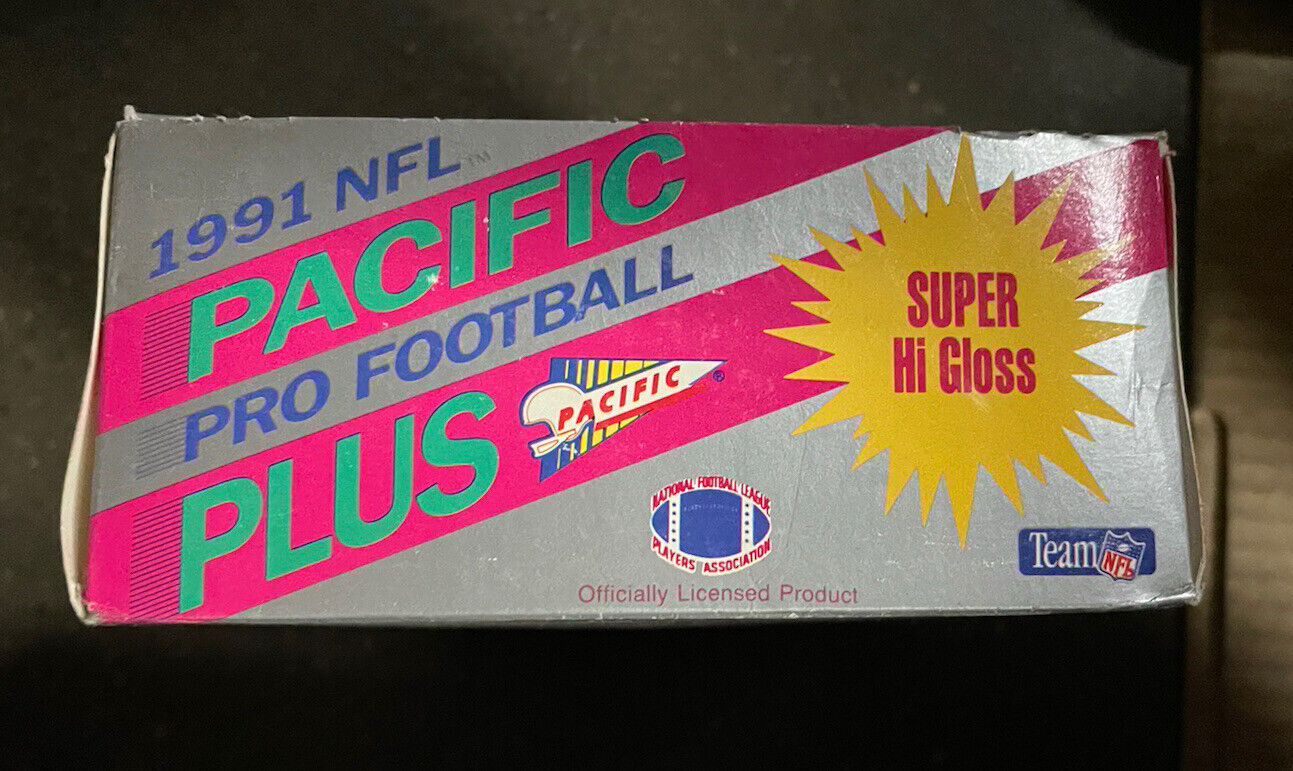 1991 Pacific Plus Series 1 Football Wax Box glossy  front RARE VINTAGE 