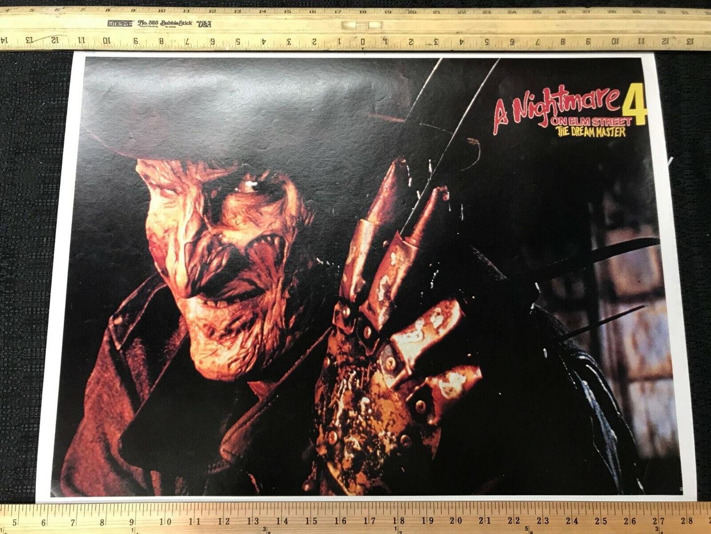 A Nightmare On Elm St. 4 17 1/2 x 23 The Dream Master Freddy Krueger Horror Icon