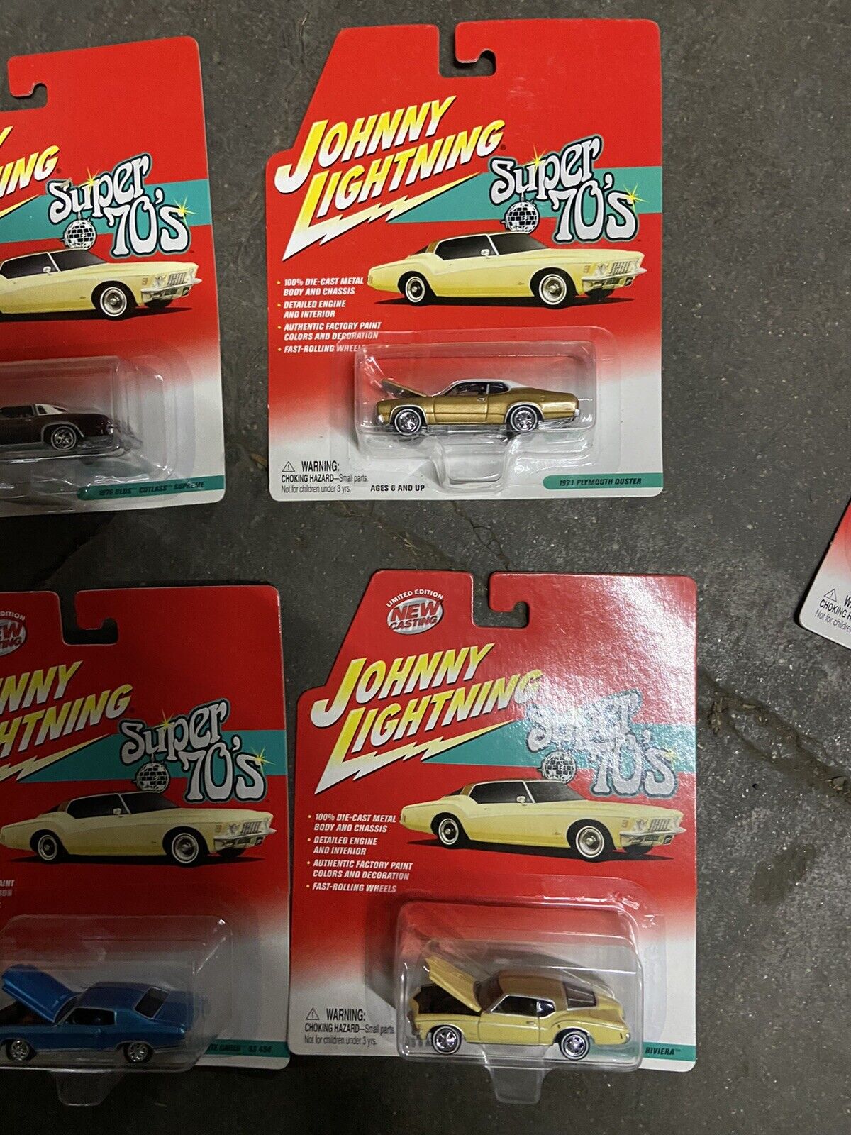 2002 Johnny Lightning Super 70's Limited Edition White Wall Set Of 6 Muscle Car