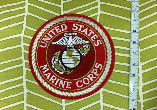 BACKPATCH/ LARGE PATCH VINTAGE united states marine corps seal RED- Embroidered