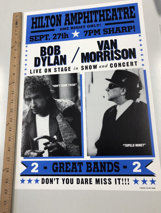 BOB DYLAN & VAN MORRISON SEPT 27, 1998 ROSE ARENA CONCERT POSTER