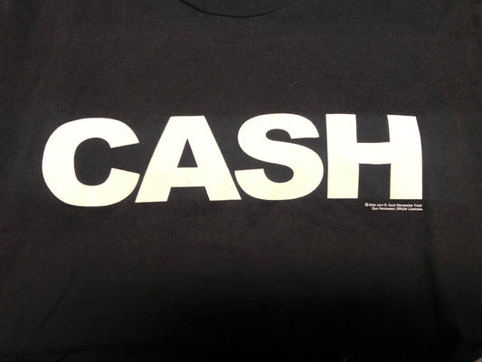 Vintage T Shirt - Johnny Cash CASH Zion Size S Black White