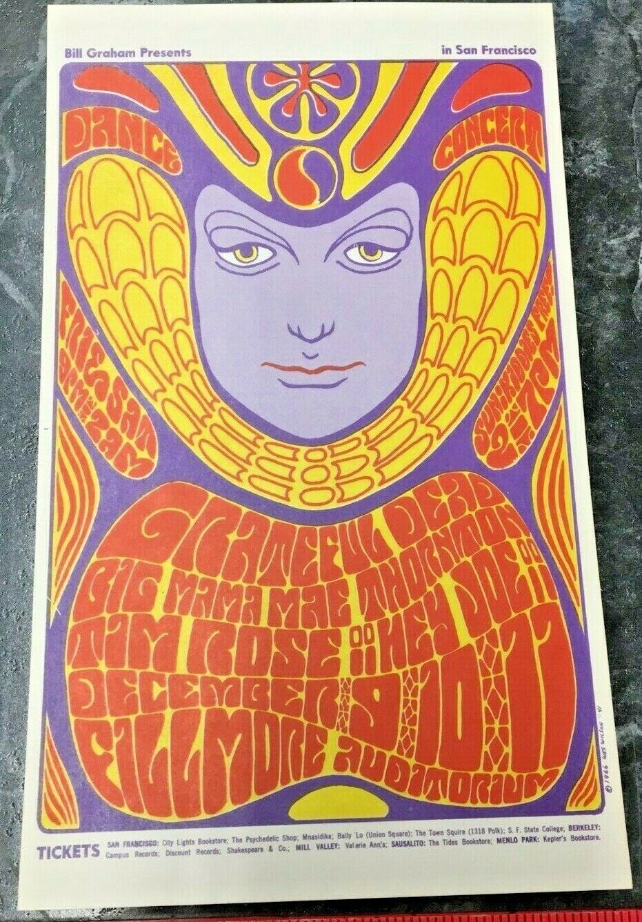 Bill Graham Postcard BG 41 Grateful Dead Big Mama Thornton 1966 Dec 9 Wilson